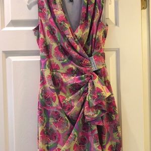 Nine West Neon Wrap Dress